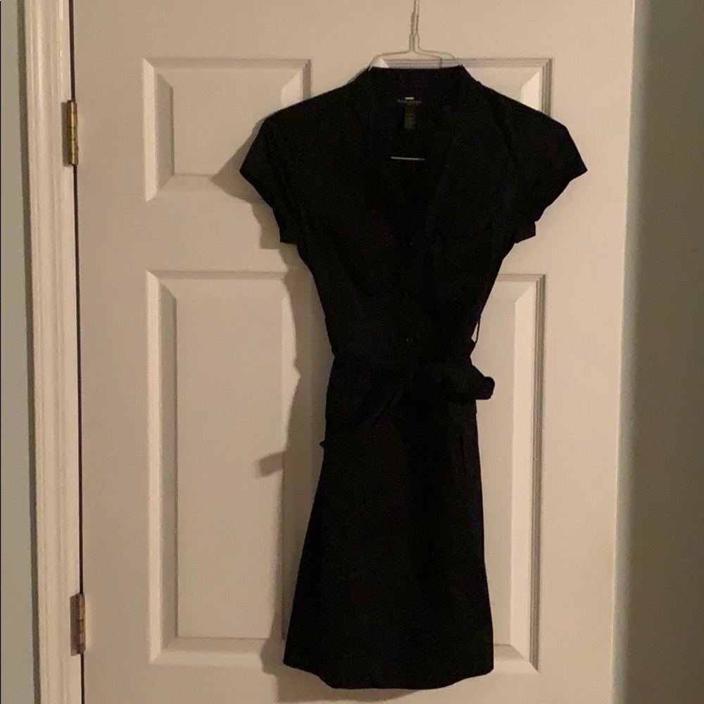 Banana republic black cotton stretch dress